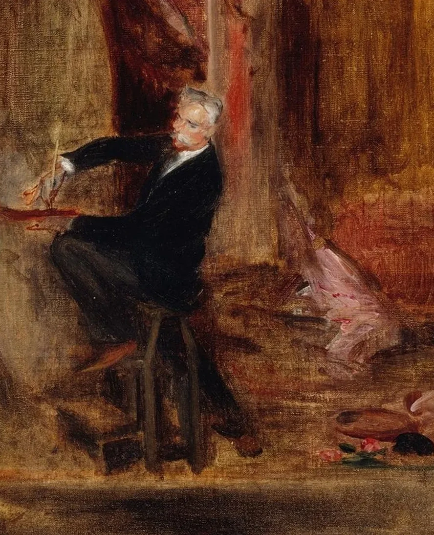 Portrait du Peintre Jules Ch Ret (1836 - 1933), Dans Son Atelier
