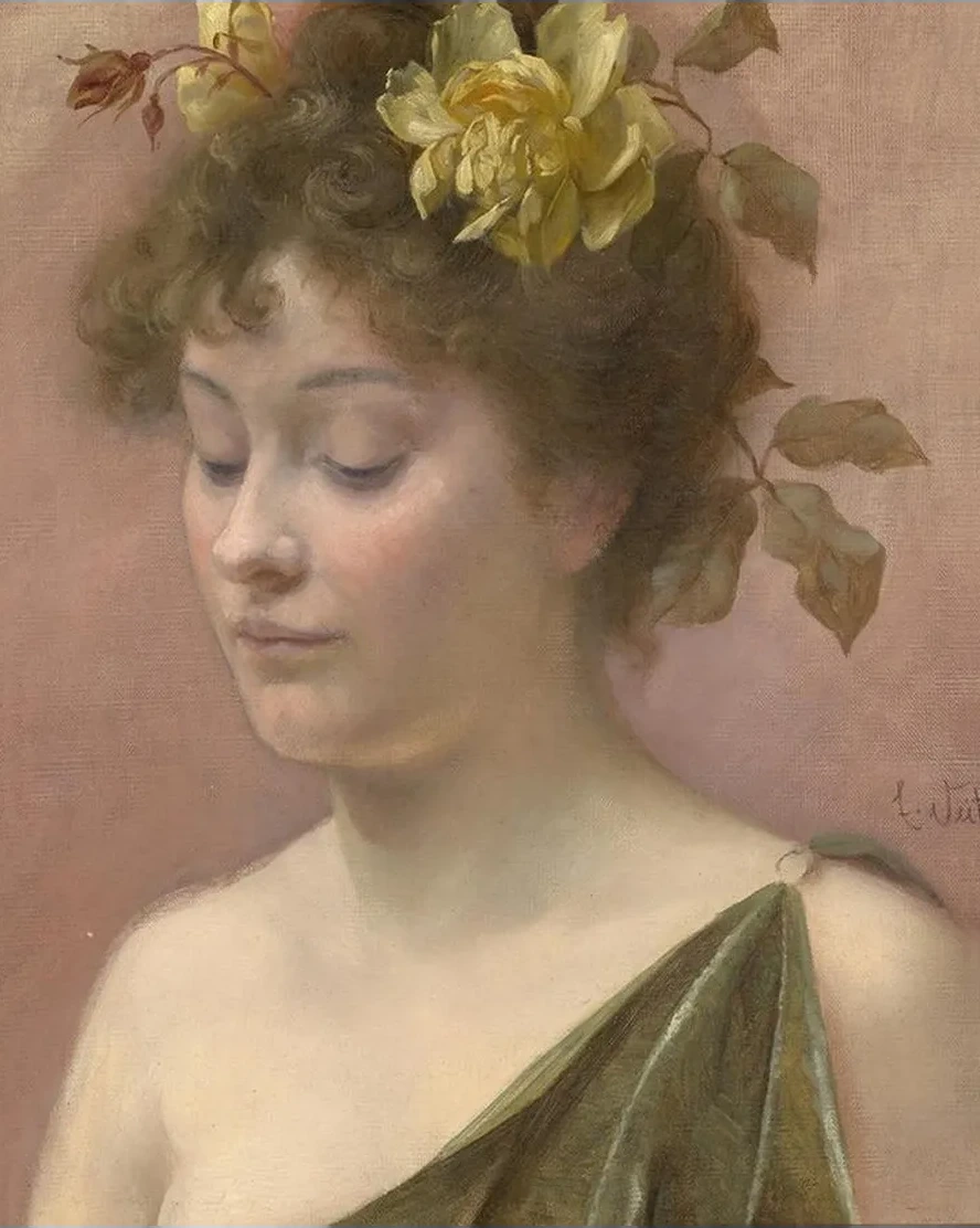 Portrait Einer Jungen Frau