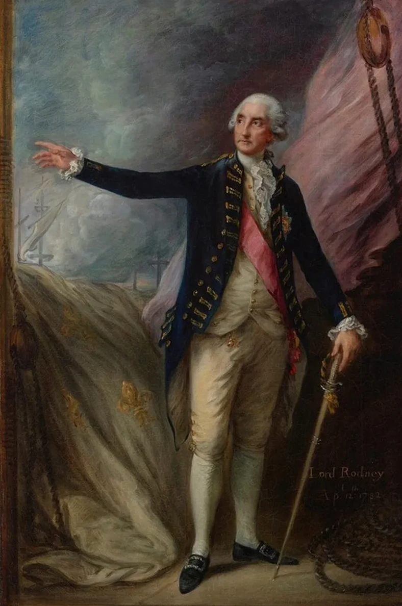Portrait of Admiral George Brydges Rodney, 1st Lord Rodney (1718 - 1792)