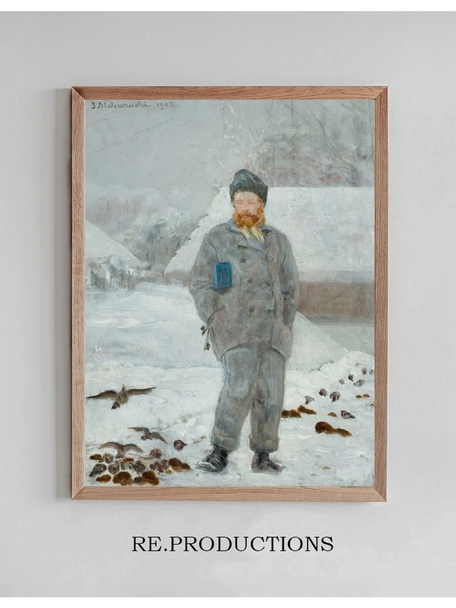 Portrait of Adolf Dygasi Ski with Birds