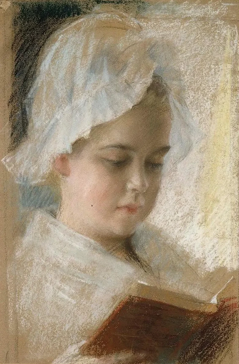 Portrait of Berta Edelfelt, Study