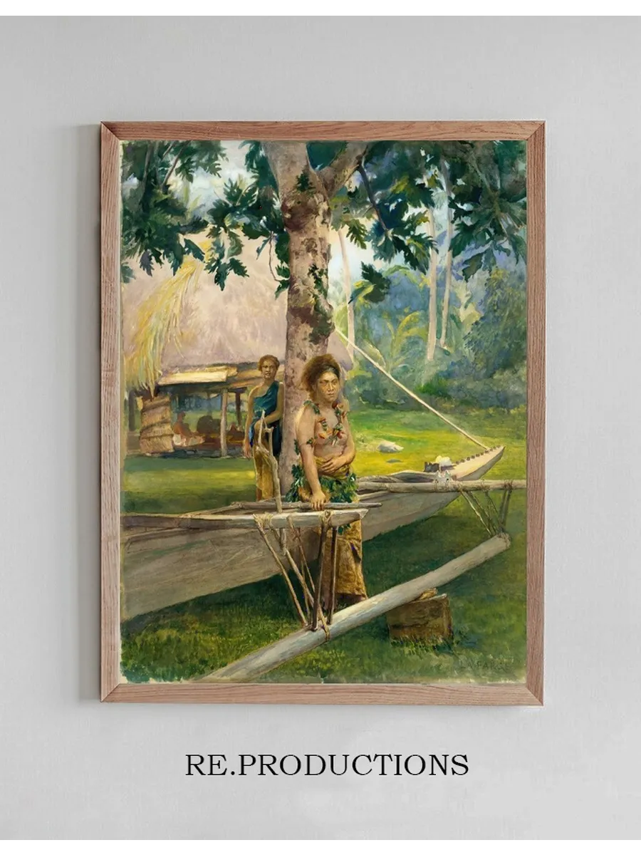 Portrait of Faase, the Taupo, or Official Virgin, of Fagaloa Bay, and Her Duenna, Samoa