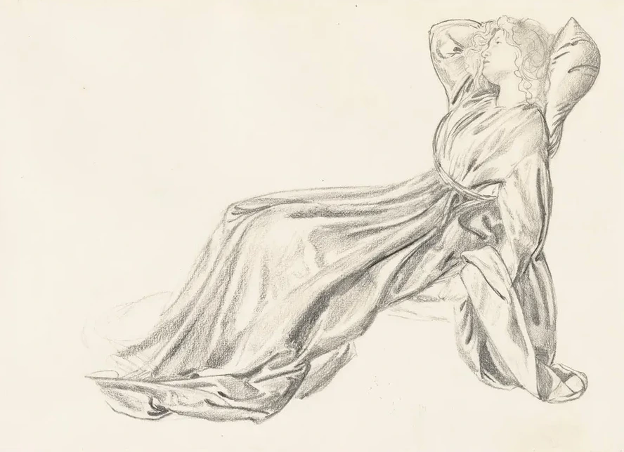 Portrait of Fanny Cornforth, Reclining in a Chair, for Laus Veneris