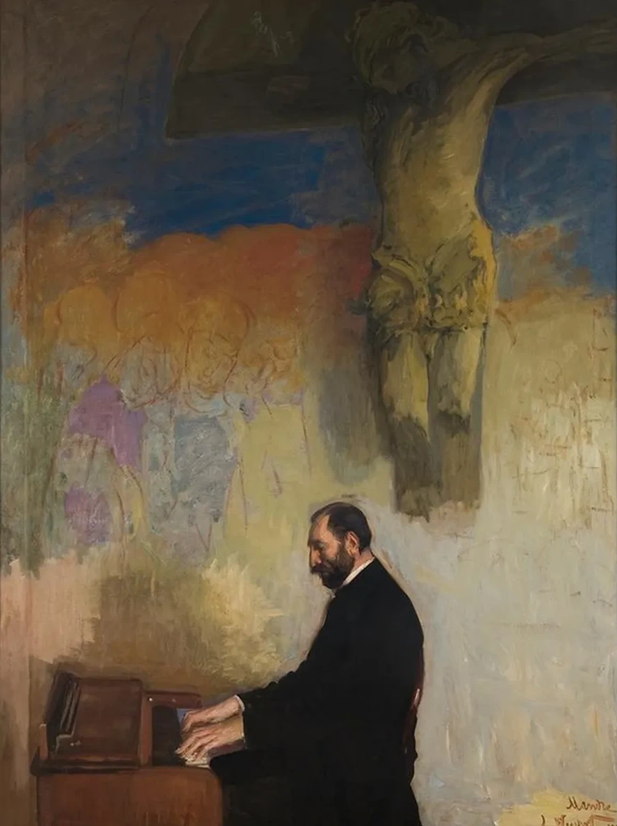 Portrait of Feliks Jasie Ski at the Organ