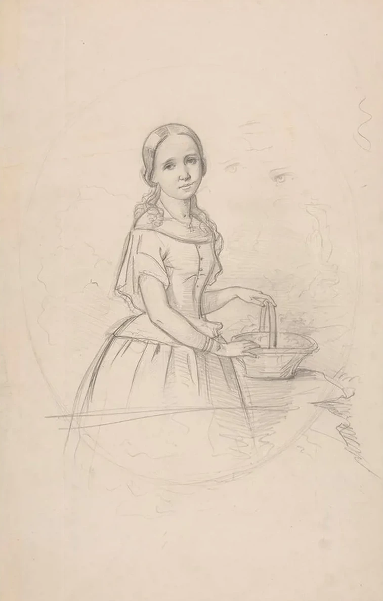 Portrait of Franciszka Wo Owska, Sister of Feliks Jasie Ski's Mother