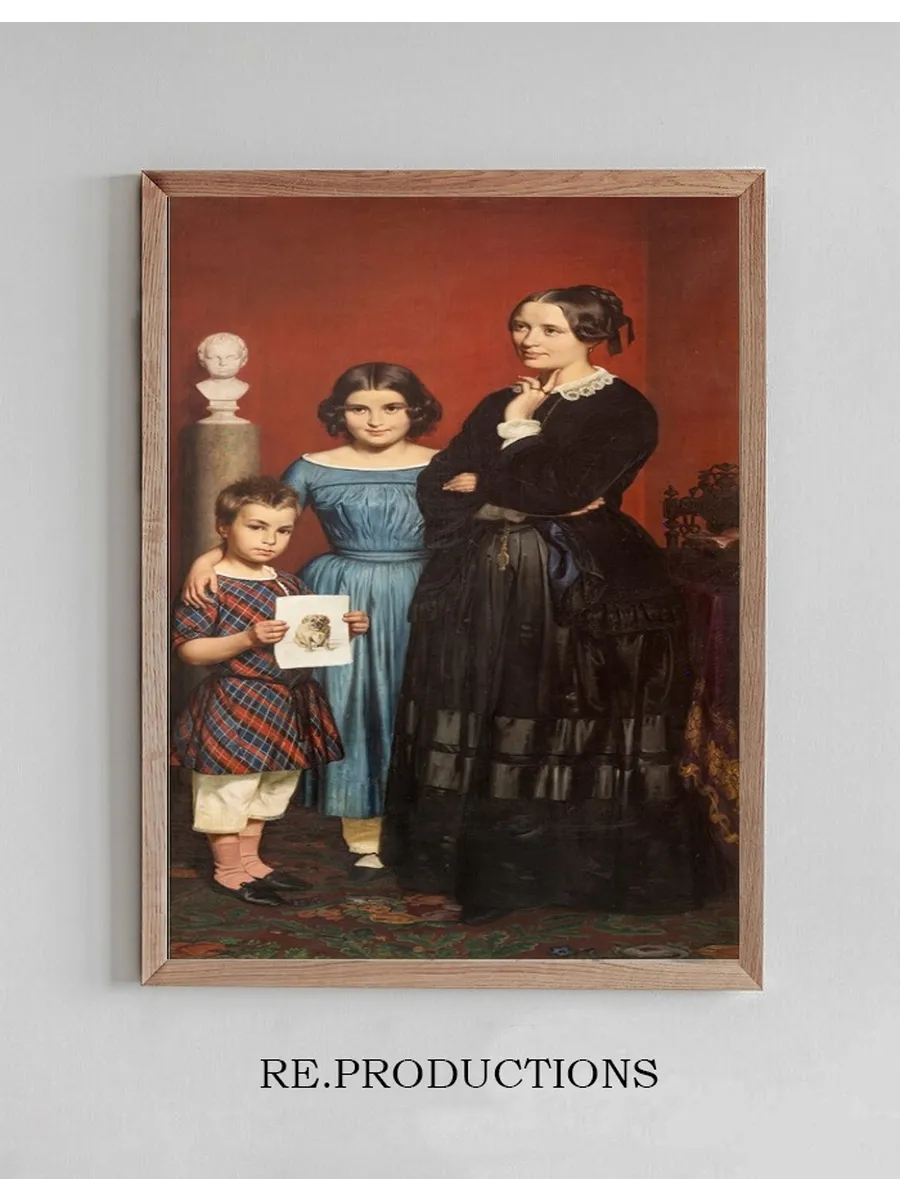 Portrait of Frederikke Vilhelmine Hage with Children
