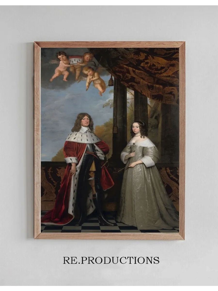 Portrait of Friedrich Wilhelm, Elector of Brandenburg, and His Wife Louise Henriette, Countess of Orange - Nassa