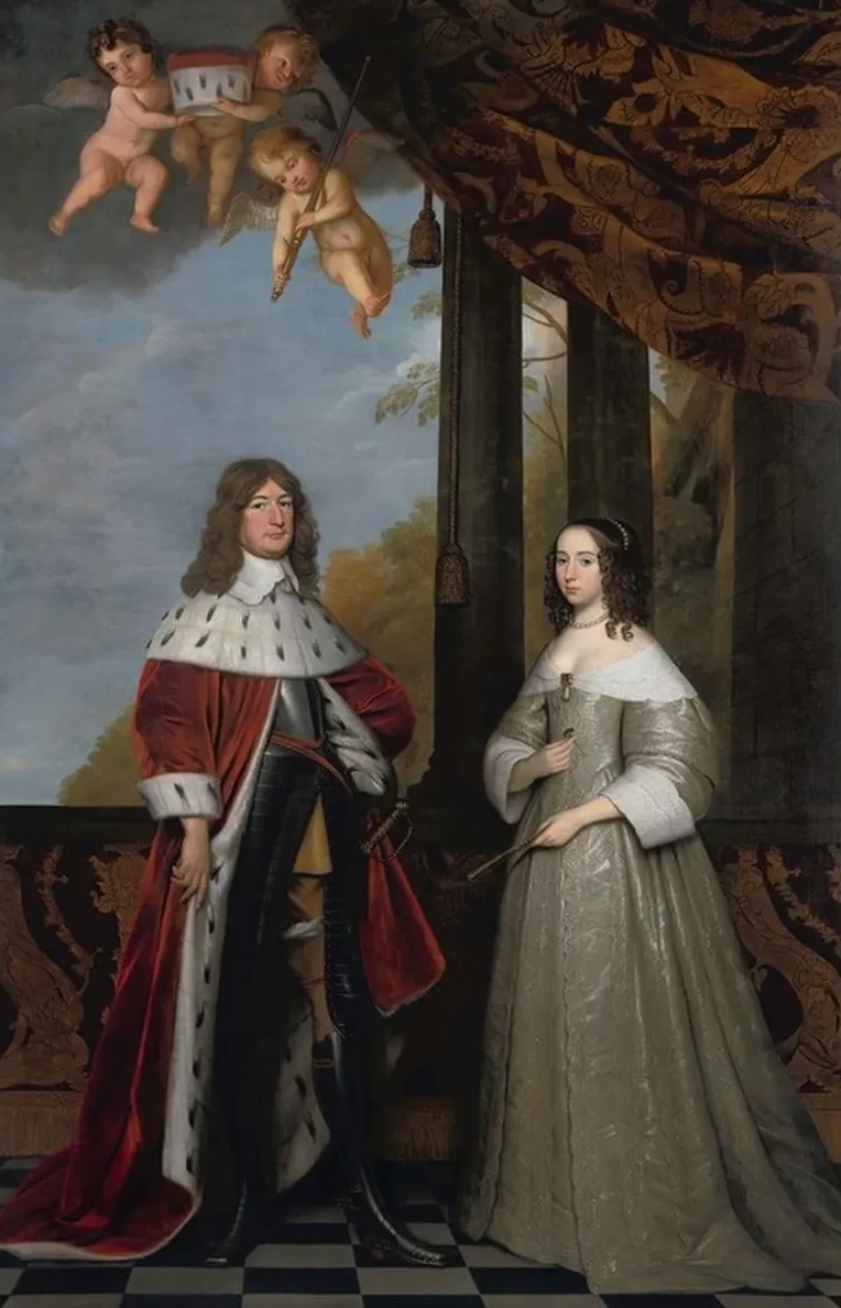 Portrait of Friedrich Wilhelm, Elector of Brandenburg, and His Wife Louise Henriette, Countess of Orange - Nassa
