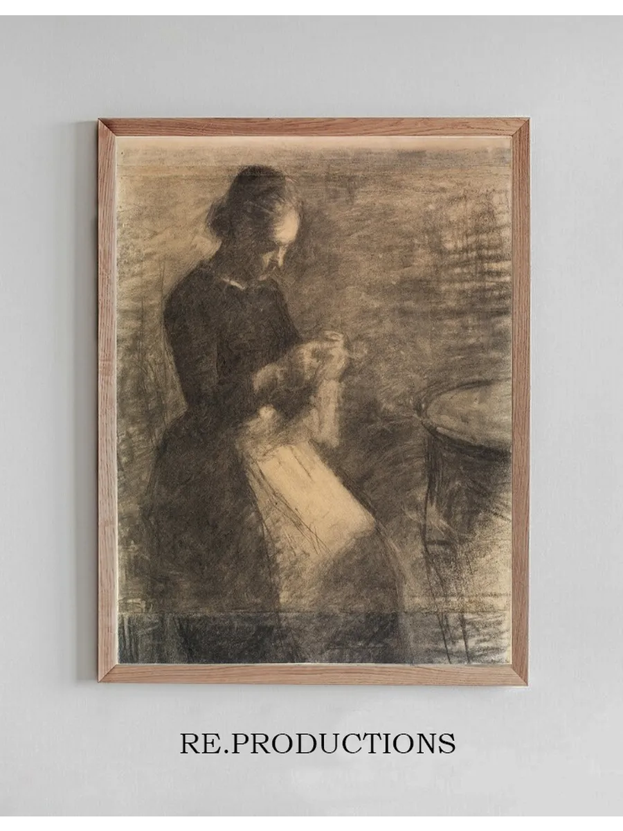 Portrait of Ida Hammersh I with Needlework