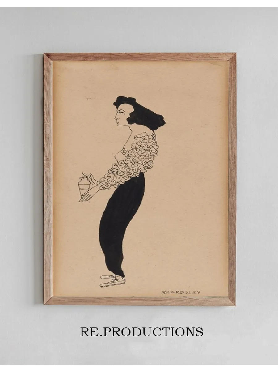 Portrait of Janet Braguin in the Style of Aubreybeardsley