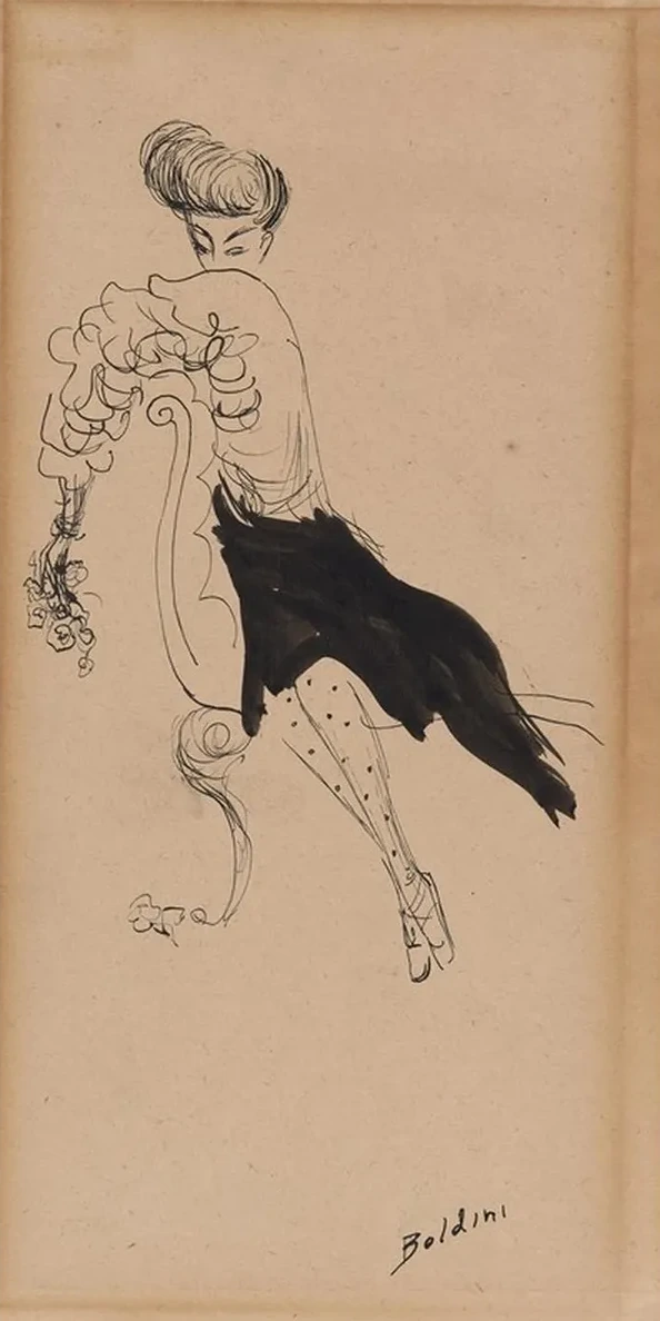 Portrait of Janet Braguin in the Style of Giovanniboldini