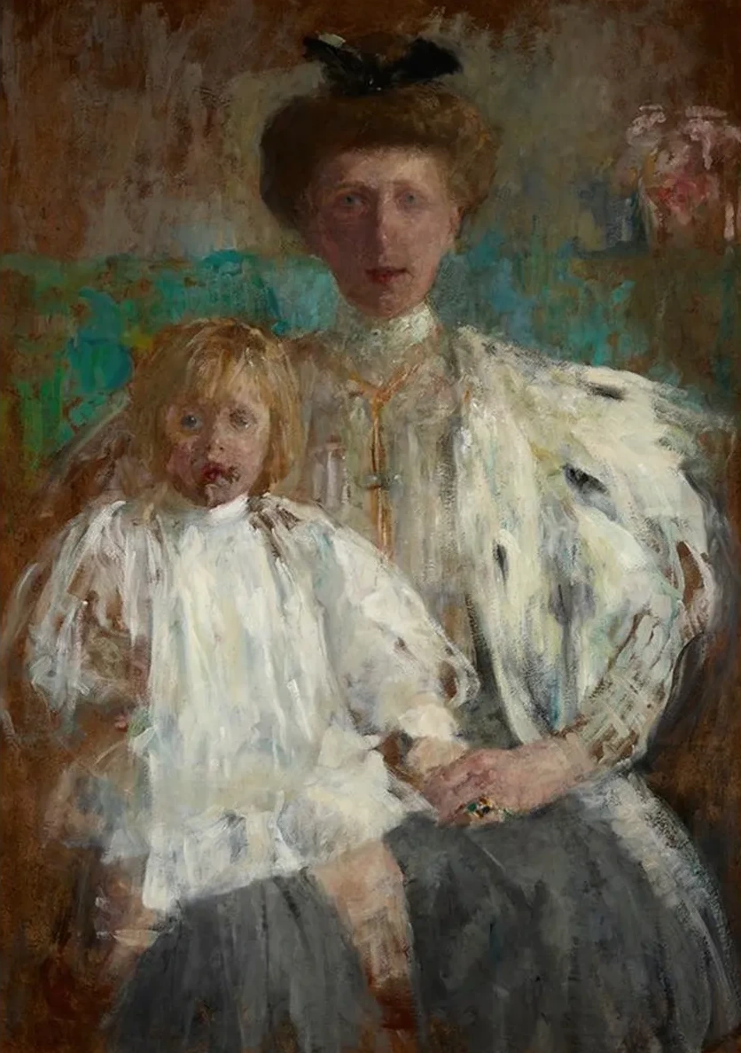 Portrait of Julia Puget n e Kwilecka with Her Son Jacek