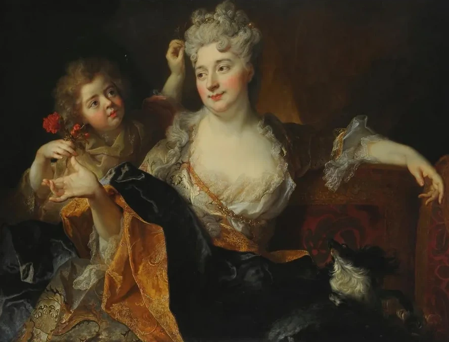 Portrait of Marguerite - Elisabeth Forest de Largillierre and Her Son Nicolas
