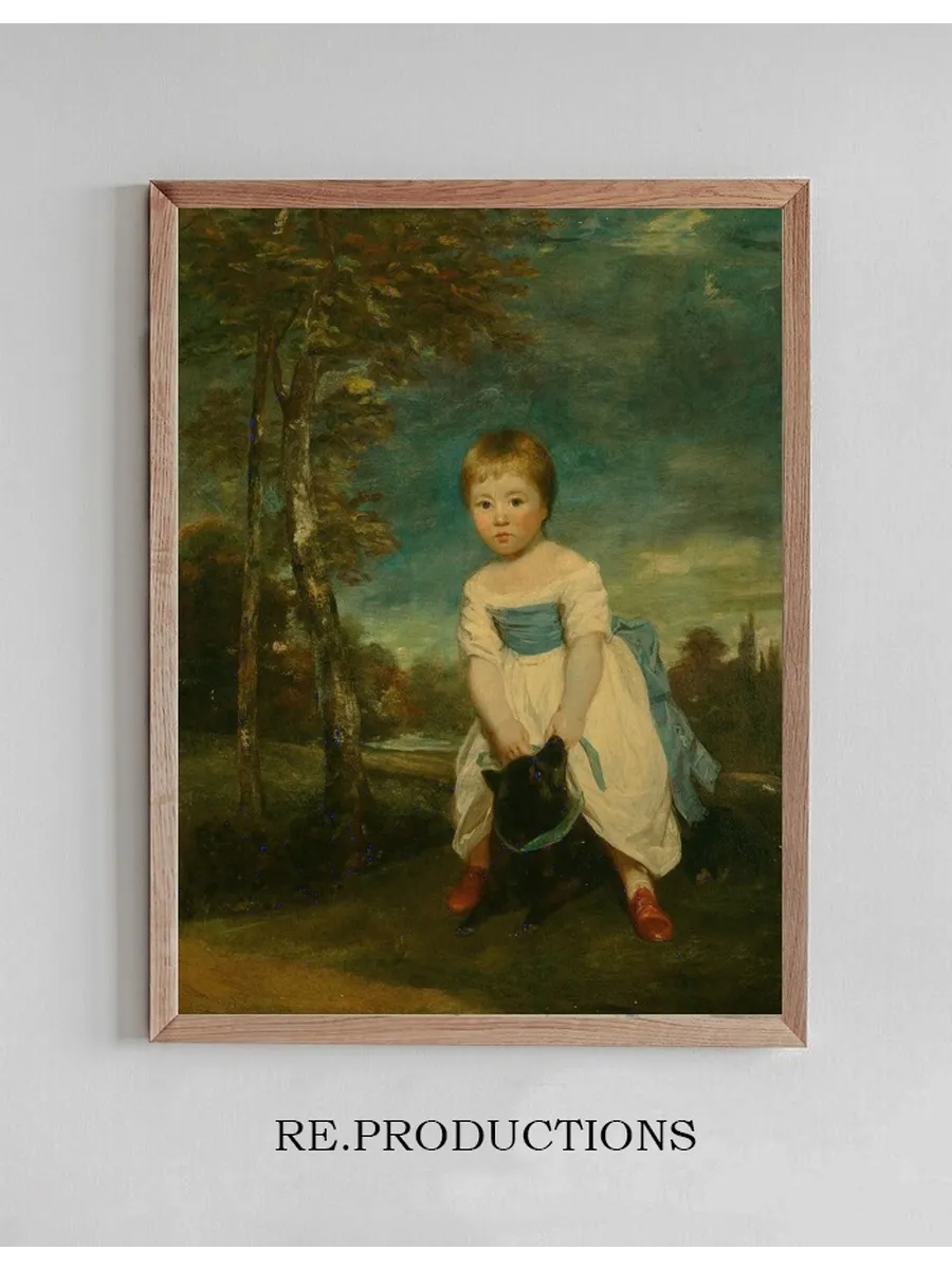 Portrait of Master William Cavendish, Standing Astride a Black Dog, in a Landscape