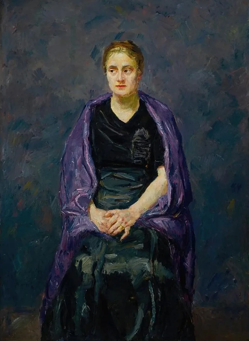 Portrait of Mink with Violet Shawl