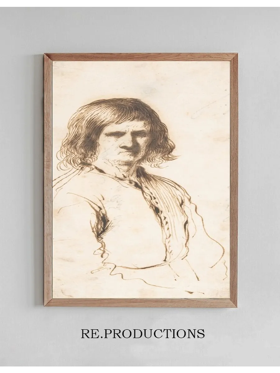 Portrait of Morose Man in Half - Length
