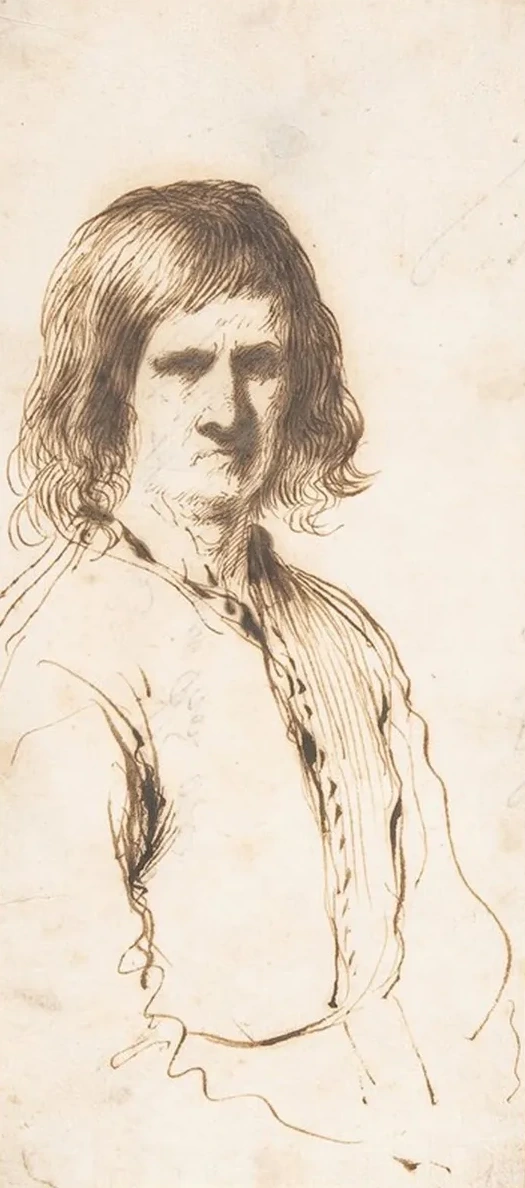 Portrait of Morose Man in Half - Length