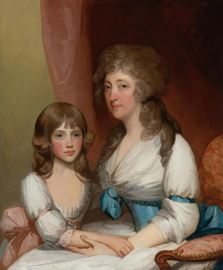 Portrait of Mrs. Samuel Dick And Her Daughter