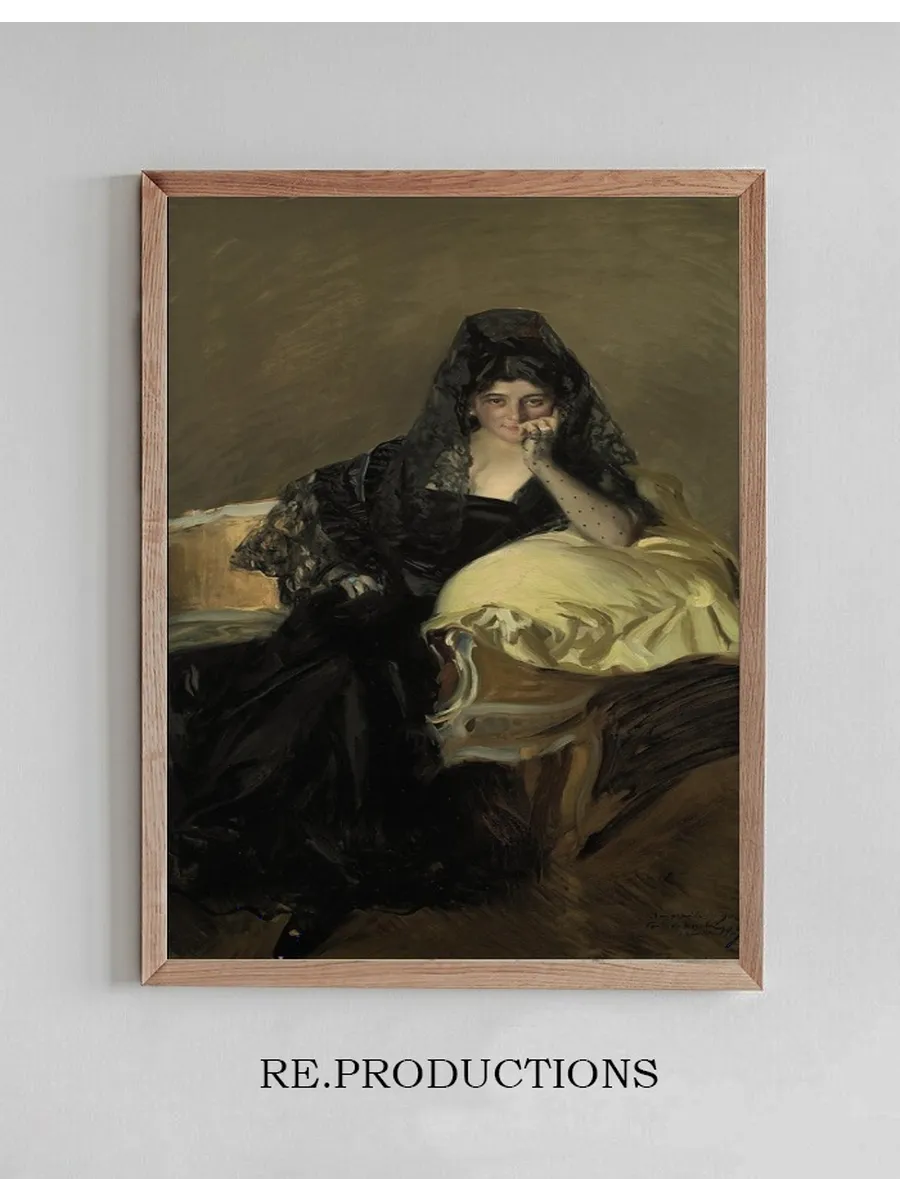 Portrait of Se Ora de Urcola Wearing a Black Mantilla