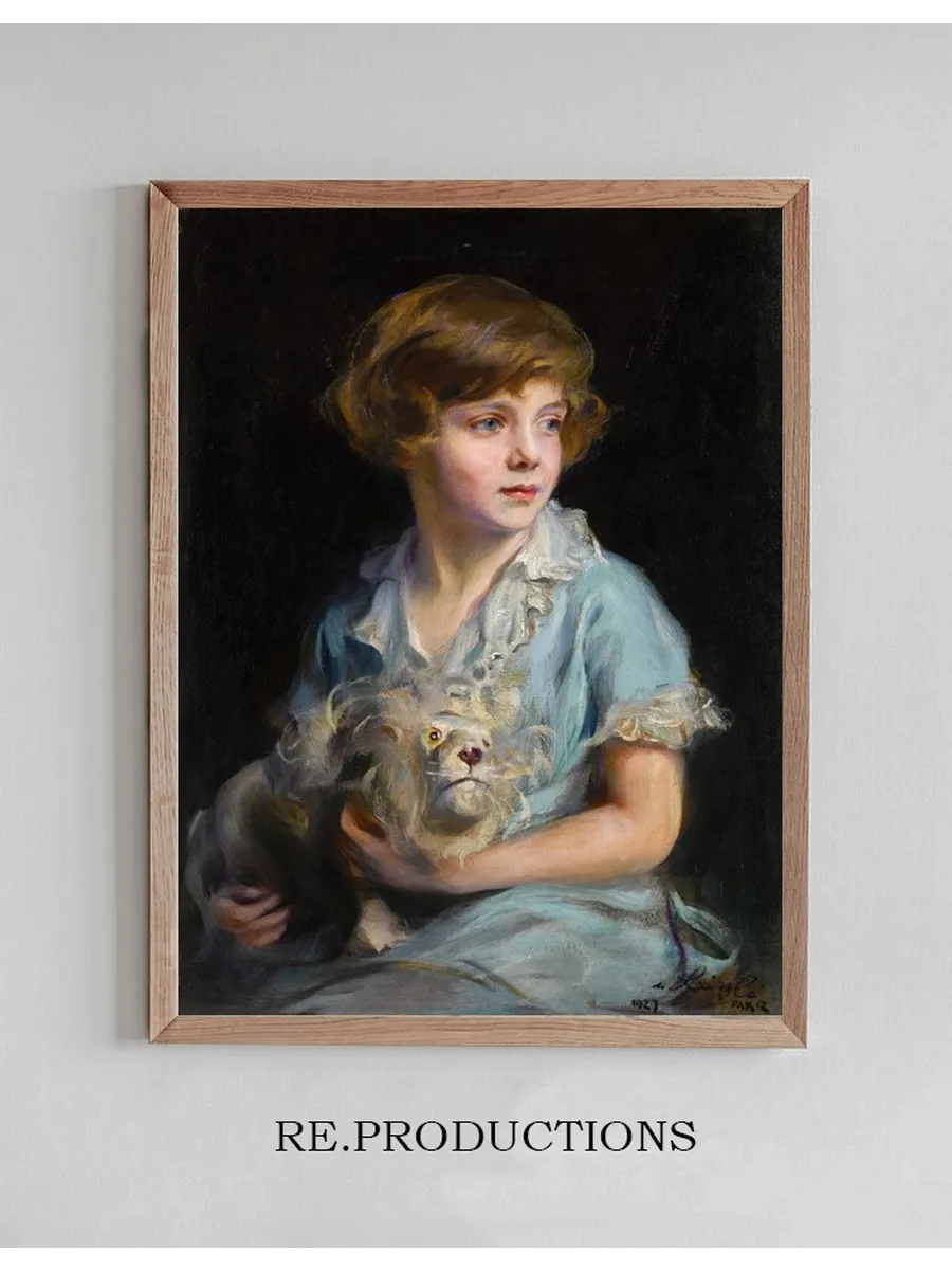 Portrait of a Child with a Steiff Lion
