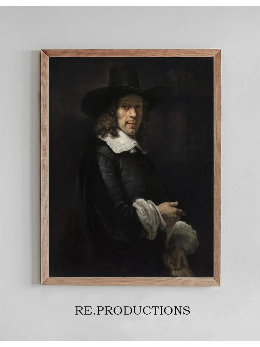 Portrait of a Gentleman with a Tall Hat and Gloves