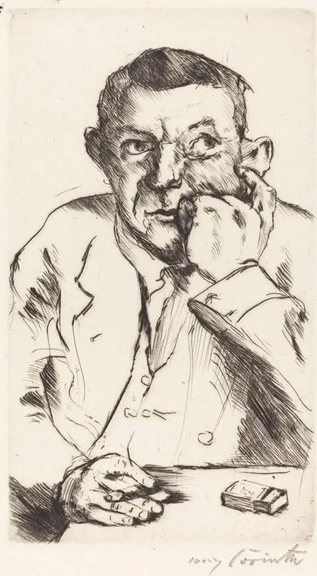 Portrait of a Man Smoking (M nnliches Bildnis mit Aufgest tztem Arm)