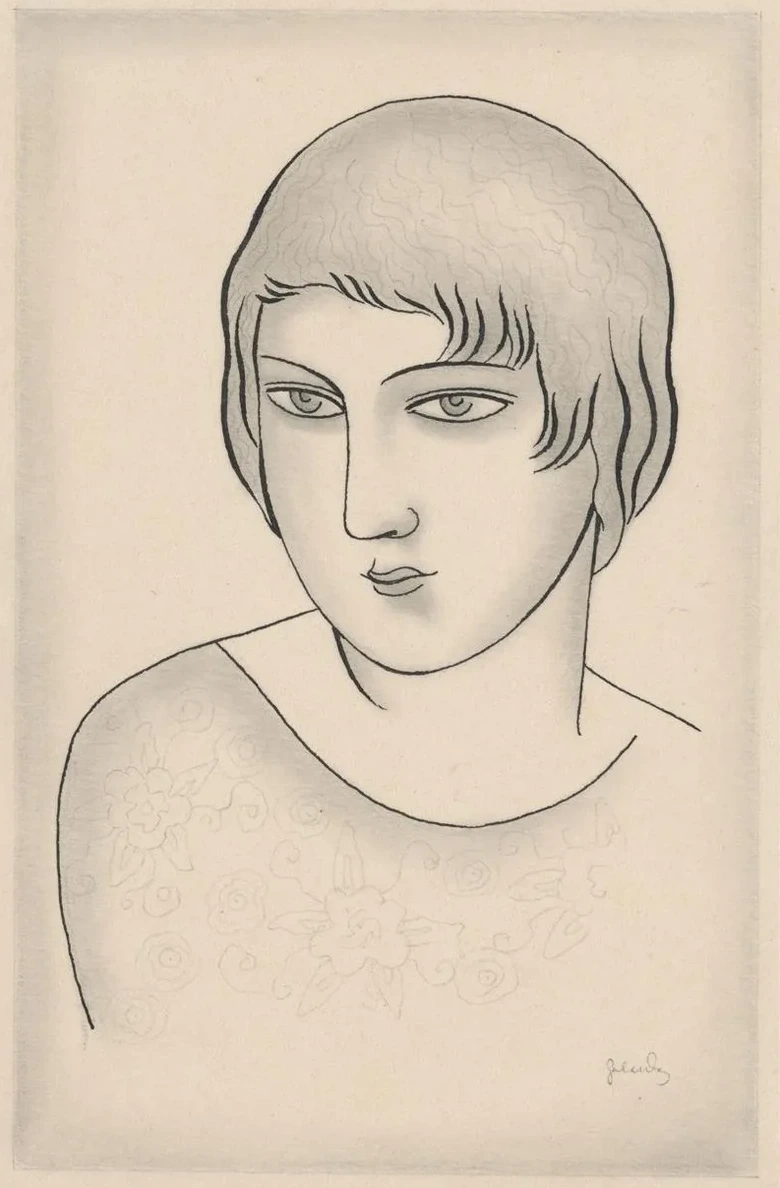 Portrait of a Woman in Flowery Dress