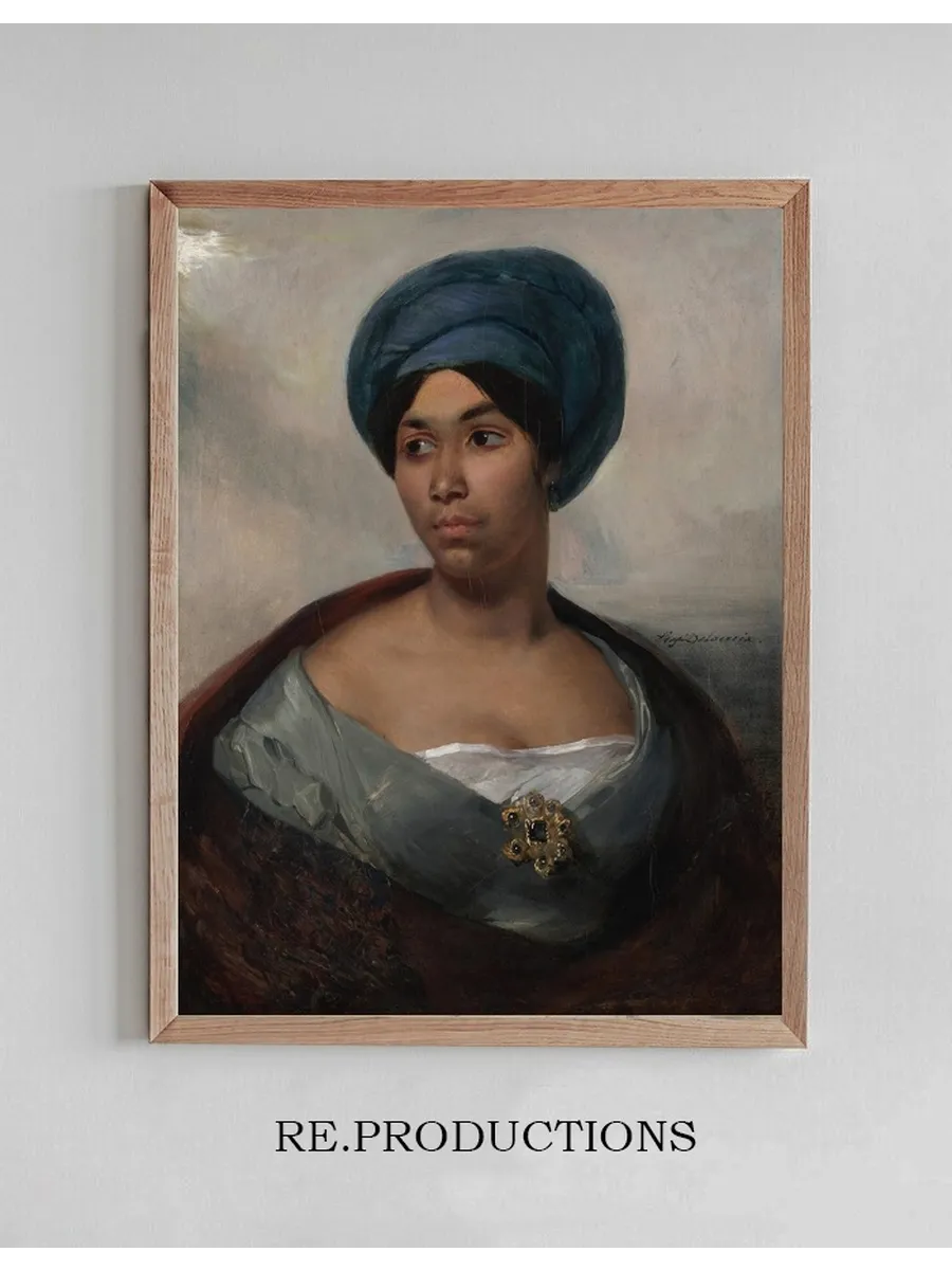 Portrait of a Woman in a Blue Turban