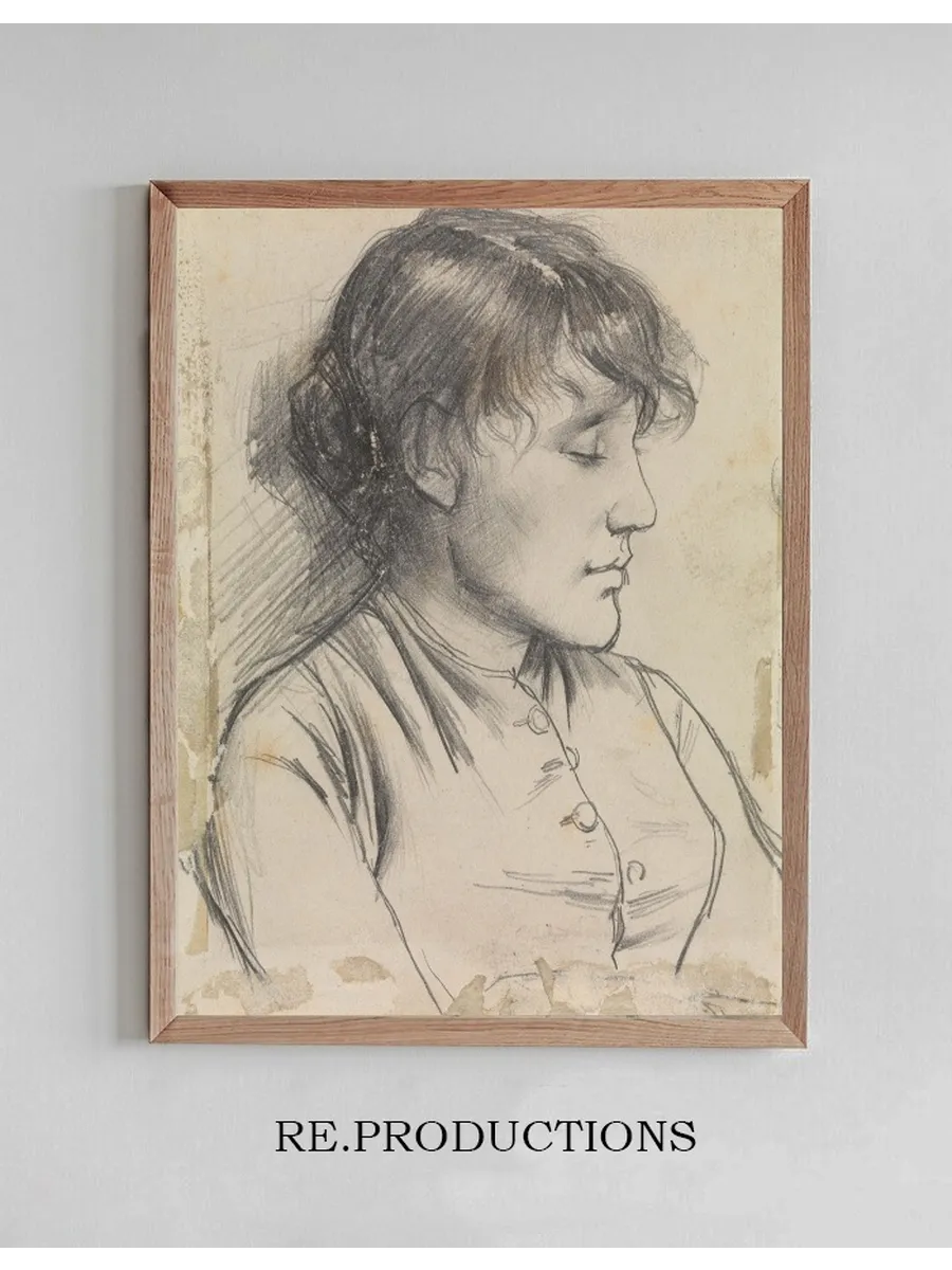 Portrait of a Woman with Closed Eyes