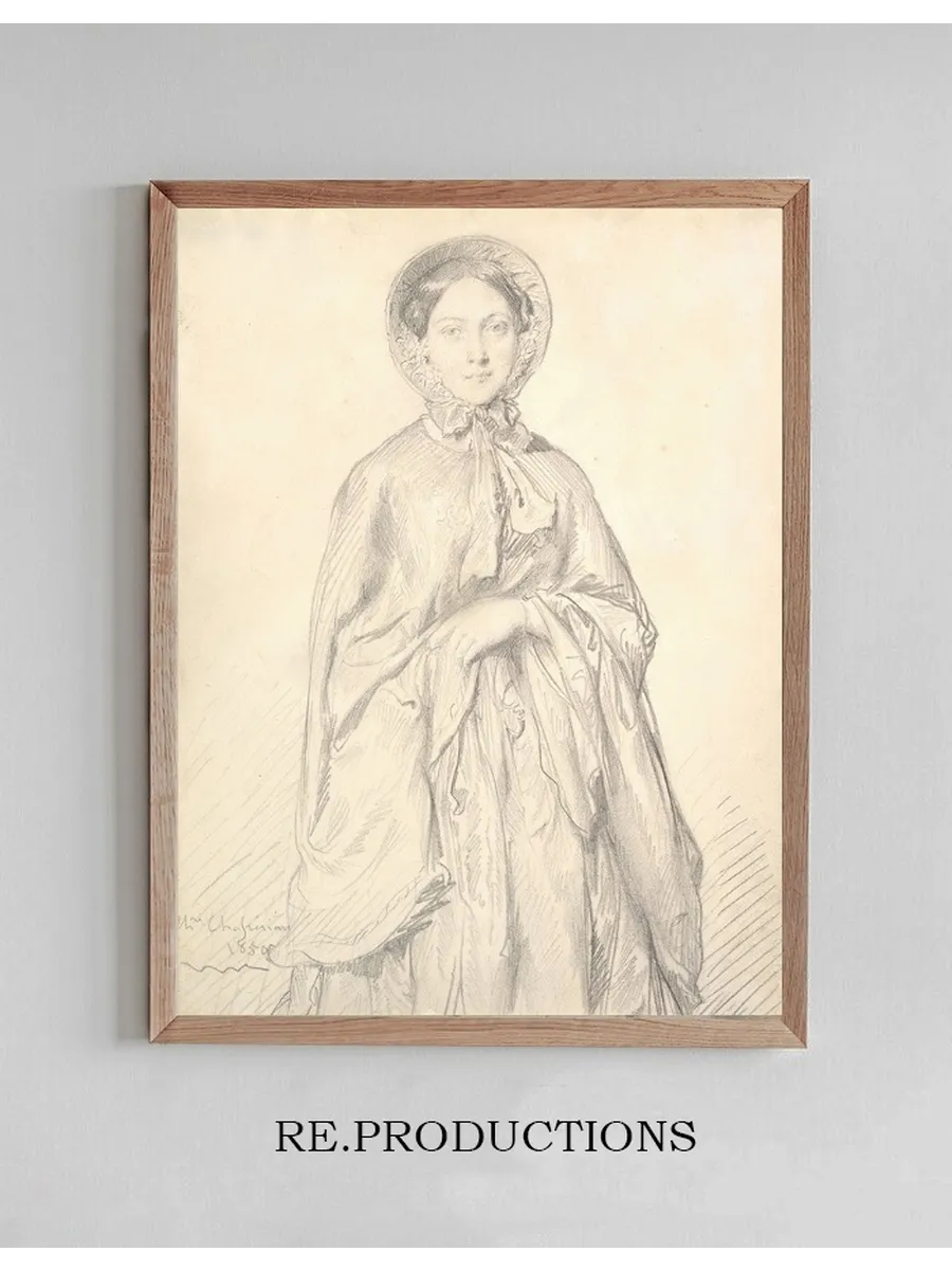 Portrait of a Young Woman Wearing a Cloak and Bonnet