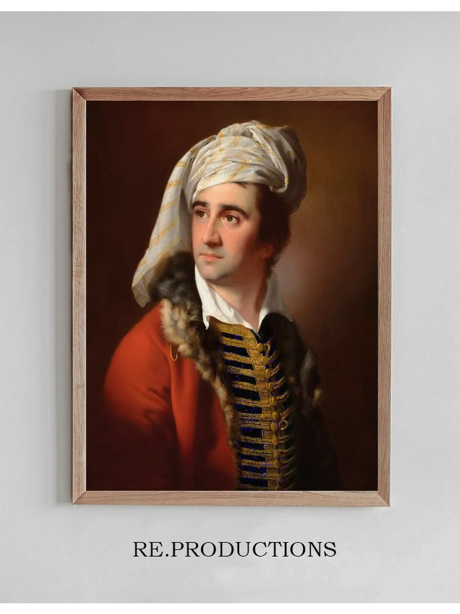 Portrait of a Gentleman in a Red Fur - Trimmed Coat