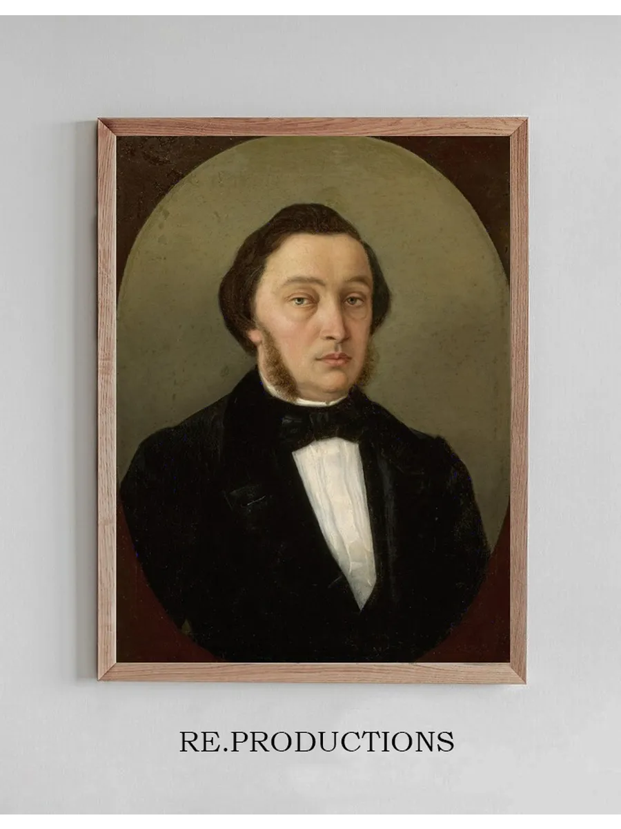Portrait of a Man with Side - Whiskers