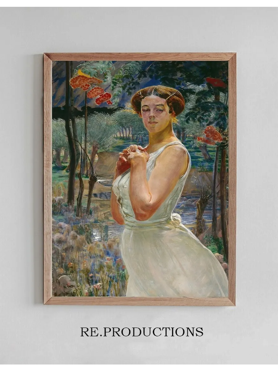 Portrait of a Woman Against a Rowanberry Grove