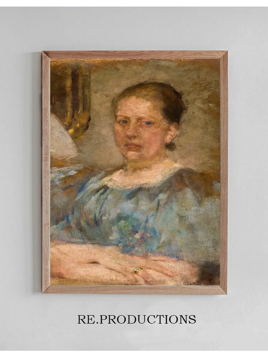 Portrait of a Woman in a Blue Blouse