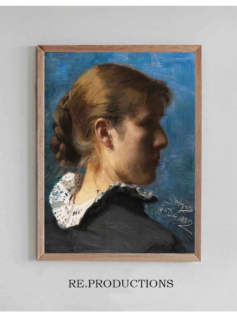 Portrait of a Young Woman in Profile