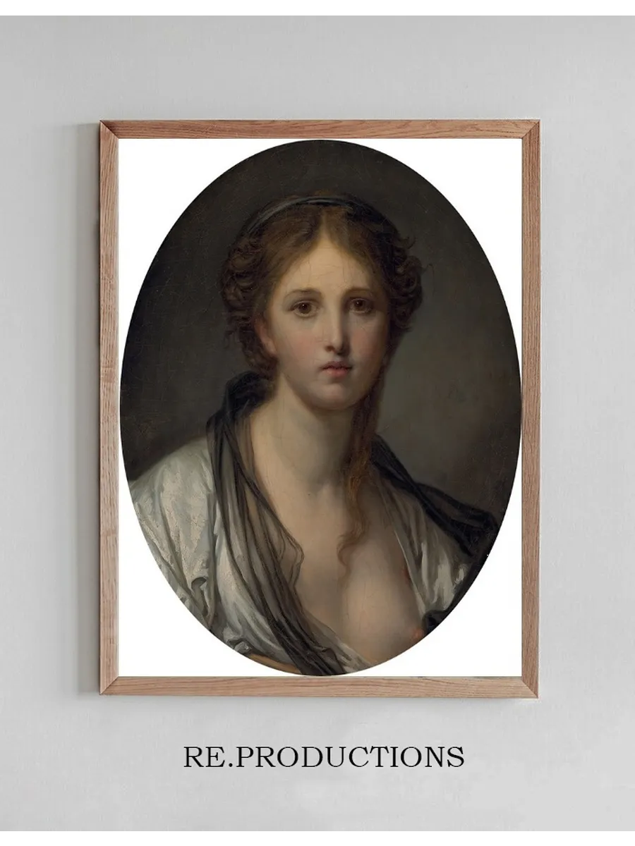 Portrait of a Young Woman, Bust Length, with a Black Scarf