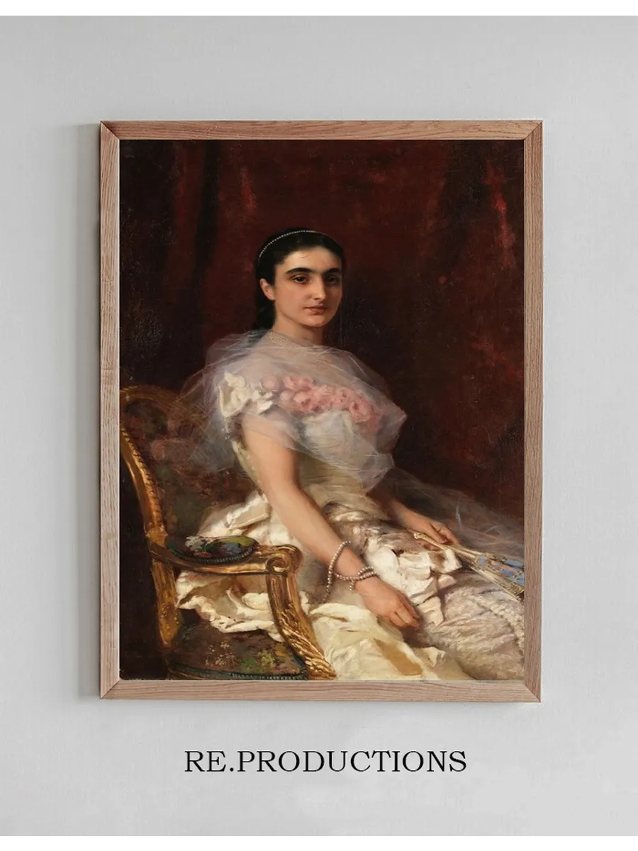 Portrait of an Elegant Lady with a Fan