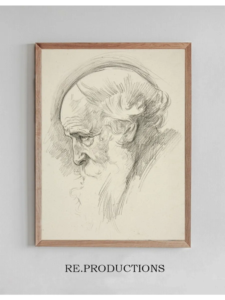 Portrait of an Old Bearded Man, Inprofile