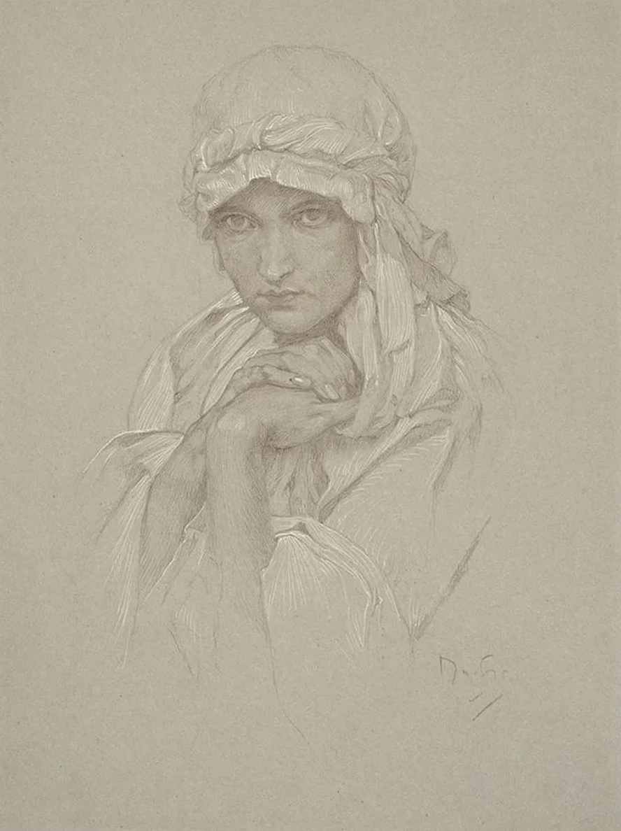 Portrait of the Artist's Daughter in Slavic Dress