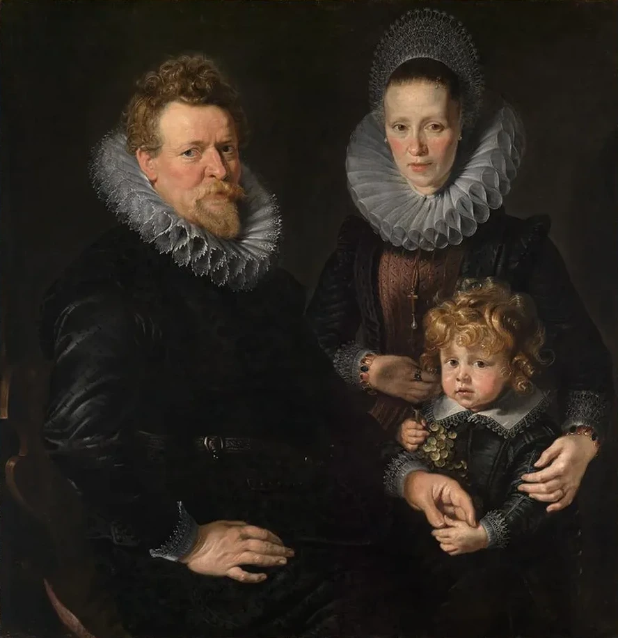Portrait of the Brussels Goldsmith Robert Staes, His Wife Anna and Their Son Albert