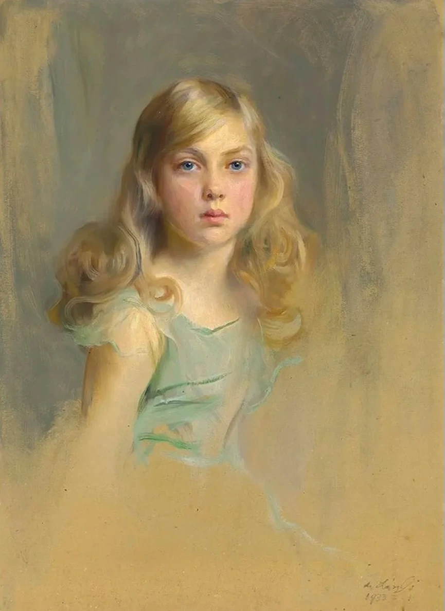 Portrait of the Hon. Esm E Mary Gabrielle Harmsworth, Later Countess Cromer, Aged Nine