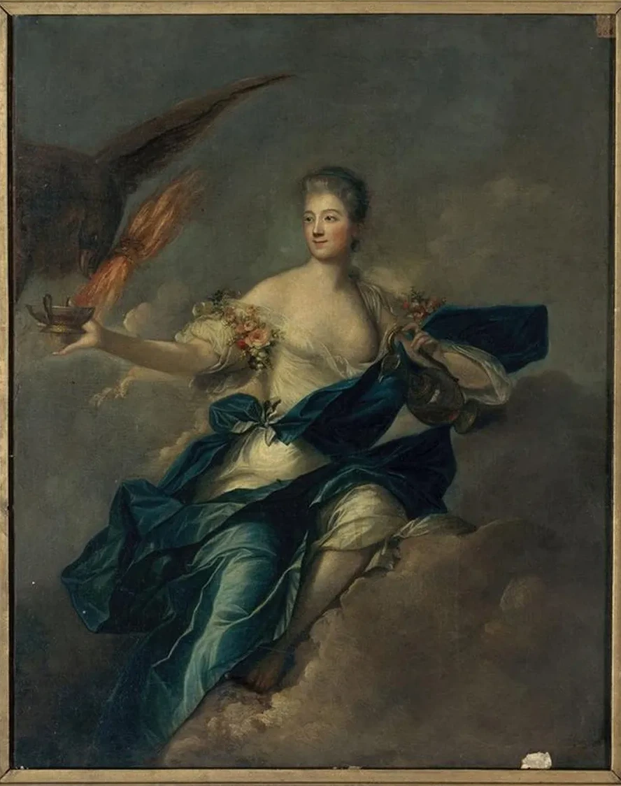 Portrait pr sum de Mme de Mailly (1710 - 1751), en H b