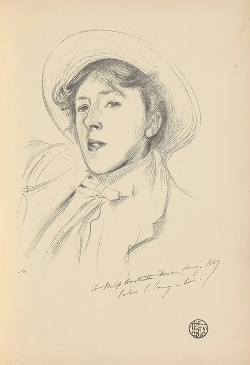 Portrait - sketch of Miss Paget (Vernon Lee)