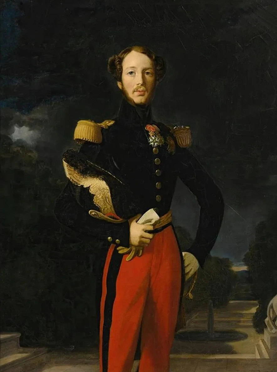 PortraitOf Prince Ferdinand - Philippe, Duc D orl ans, Before The Ch teau De Saint - Cloud's Garden