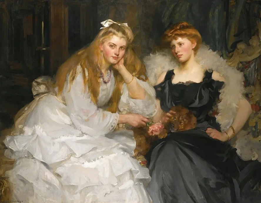 Portraits Of Lorna And Dorothy Bell, Daughters Of W. Heward Bell, Esq