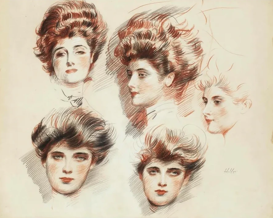 Portraits de Marthe Letellier et D Ellen Helleu