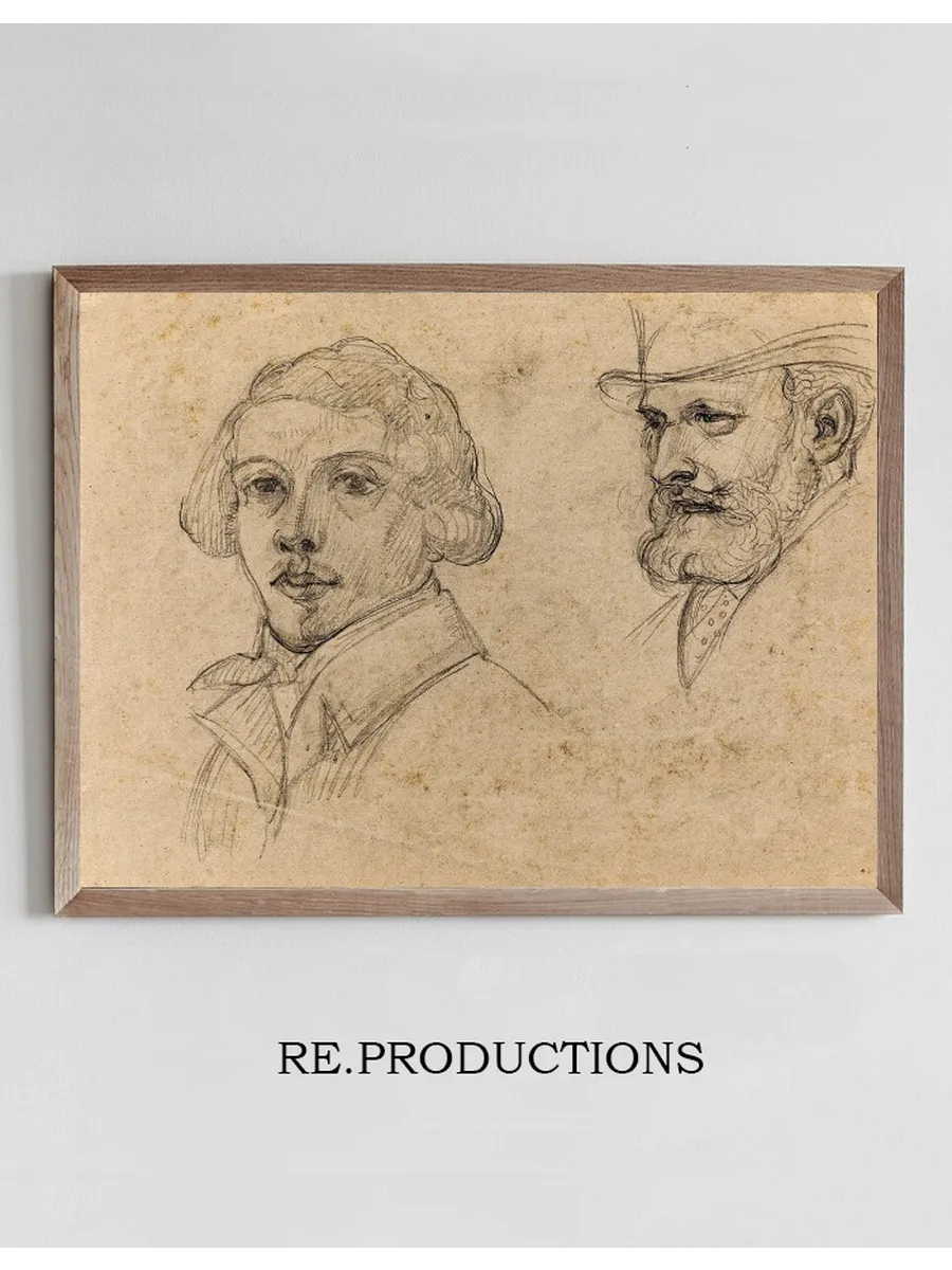 Portraits Des Peintres Edouard Manet et Th Odore Chasseriau