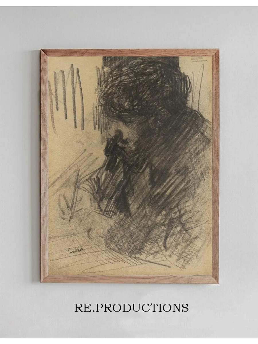 Portret van Dario de Regoyos Schrijvende