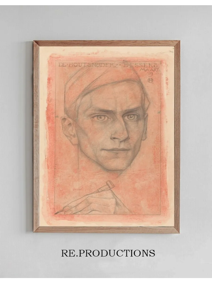 Portret van de Houtsnijder B. Essers