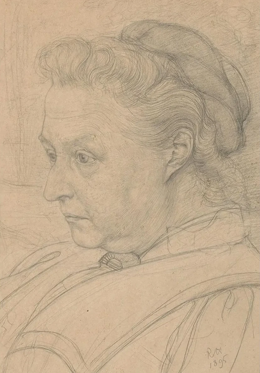 Portret van de Moeder van de Kunstenaar, Mevrouw S. Roland Holst - Posthumus